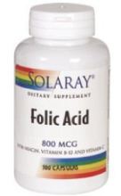 Ácido Folico 800 mg 100 Cápsulas